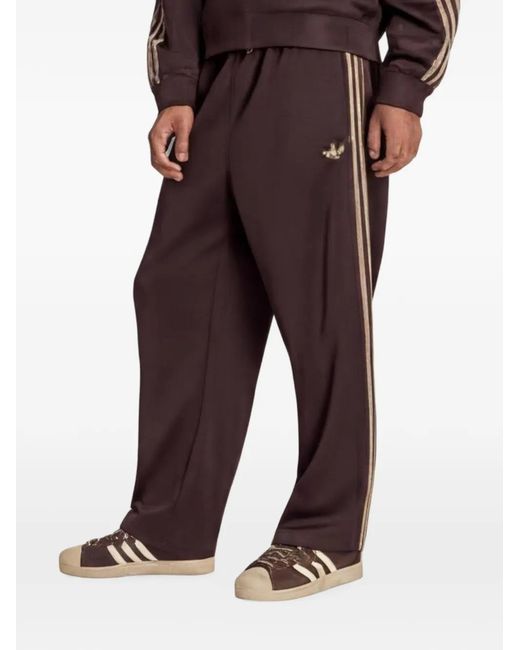Adidas Brown Adicolor Loose Trackpants for men