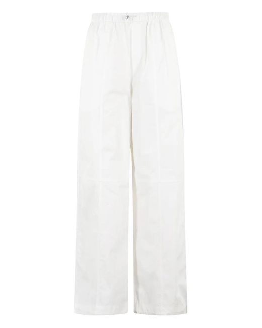 Isabelle Blanche White Drawstring Trousers