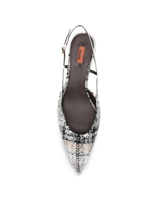 Missoni White Fiona Heeled Pumps