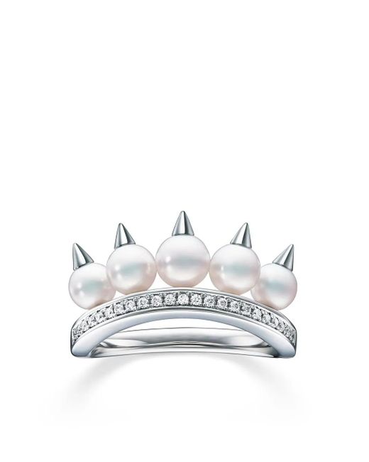 Tasaki White 18Kt Collection Line Danger Plus Diamond Pavé Ring