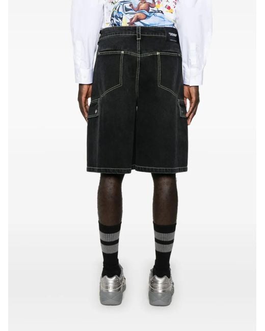 Off-White c/o Virgil Abloh Black Off Denim Safari Cargo Shorts for men