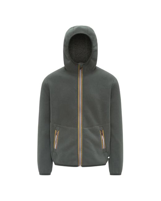 K-Way Gray Reversible Hooded Jacket for men
