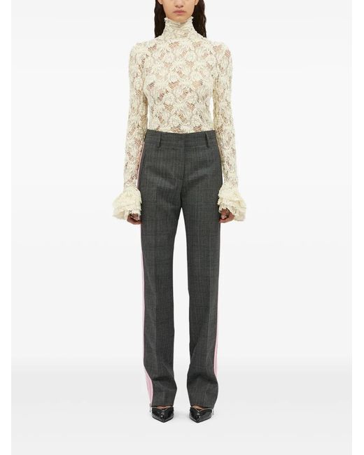 MSGM Gray Wool Trousers