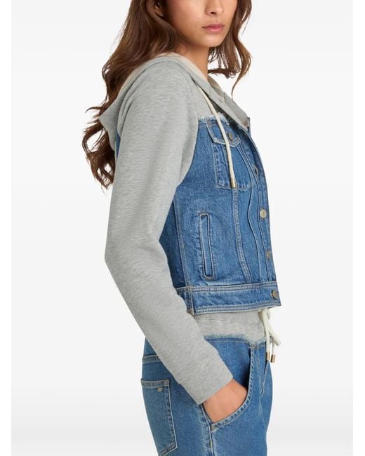 Cinq À Sept Blue Sutton Hooded Denim Jacket