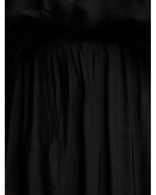 Haveone Black Sheer Floor-Length Maxi Skirt