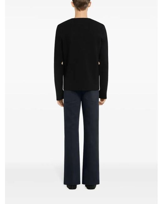 Courreges Black Cut-Out Jumper for men