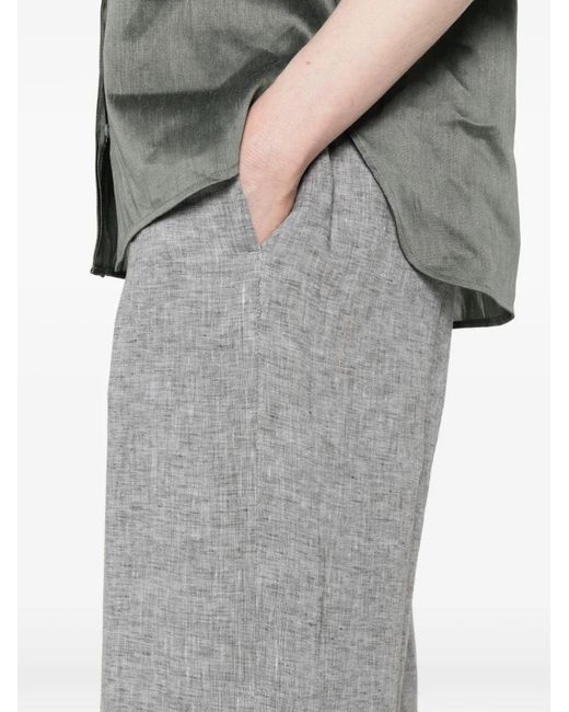 Peserico Gray Elasticated-Waistband Trousers