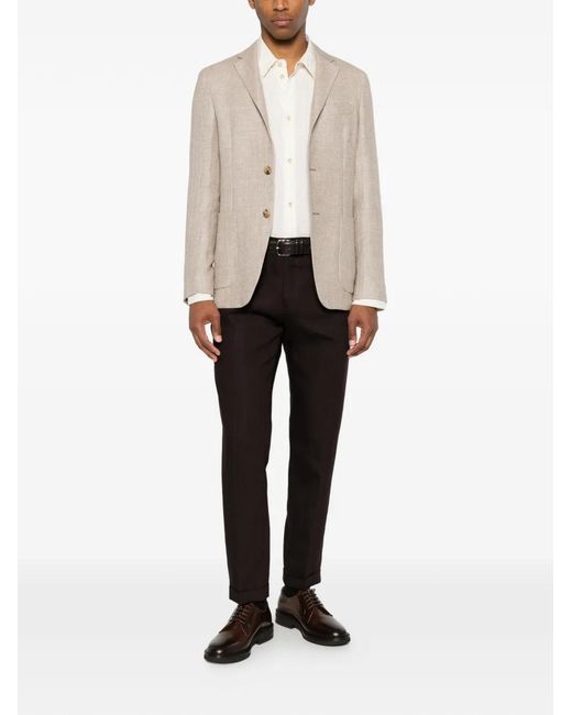 Zegna Natural Blazer À Simple Boutonnage for men