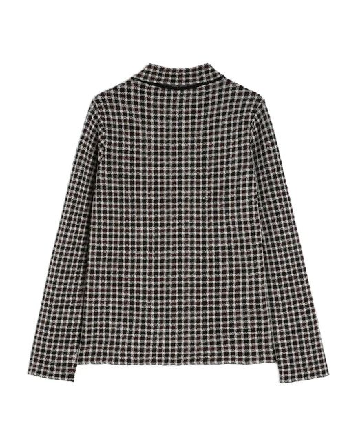 Jil Sander Geruit Overhemd Met Rits in het Gray voor heren