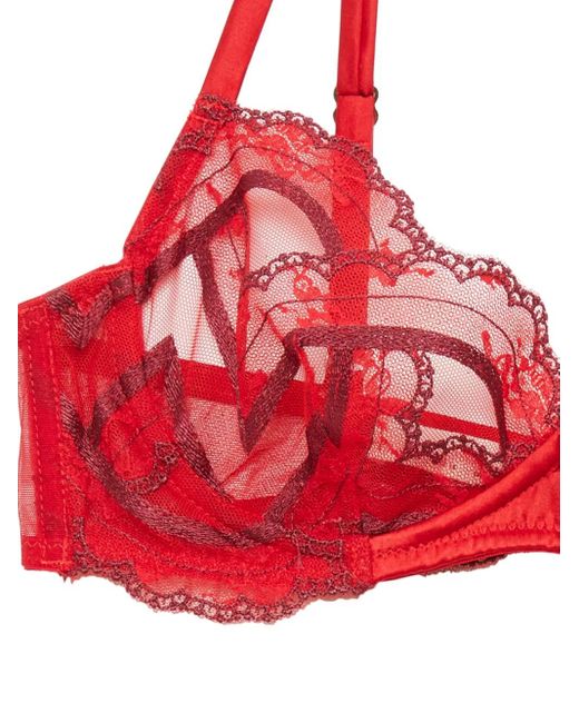 Fleur du Mal Embroidered Lace Underwire Bralette