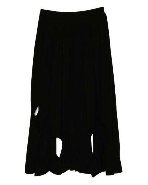 Enfold Pleated Midi Skirt in Black | Lyst