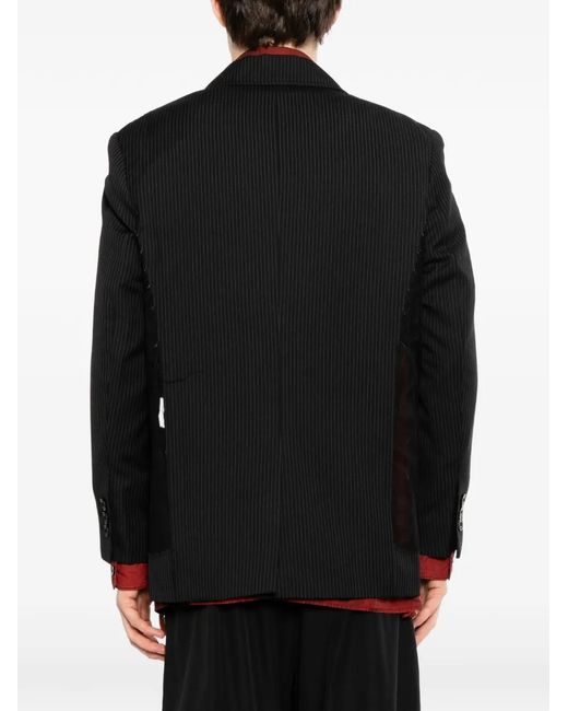 ANDERSSON BELL Black Pinstripe Patch Pocket Jacket for men
