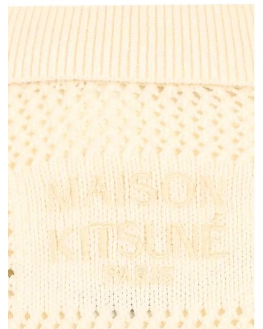 Maison Kitsuné Natural Short Sleeve Cardigan for men
