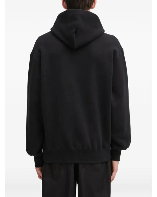 Wacko Maria Black Drawstring Hoodie for men