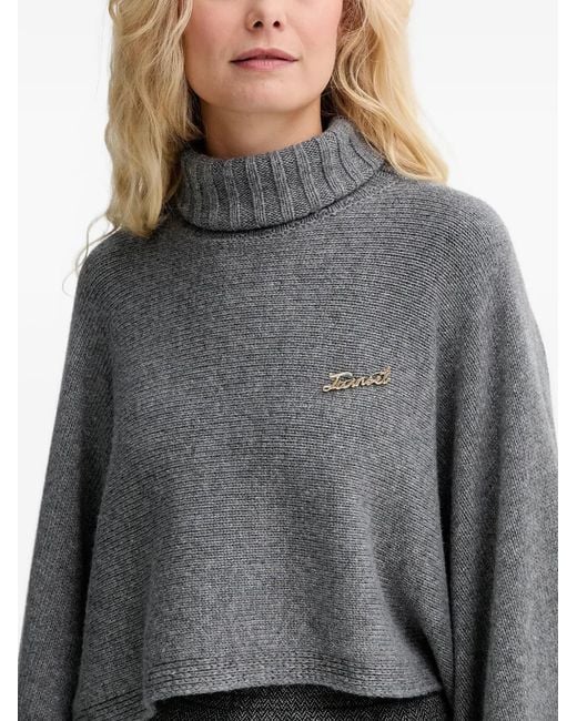 Twinset Gray Turtleneck Sweater
