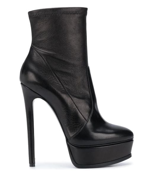 Casadei Black Stiefeletten Mit Plateau-Absatz