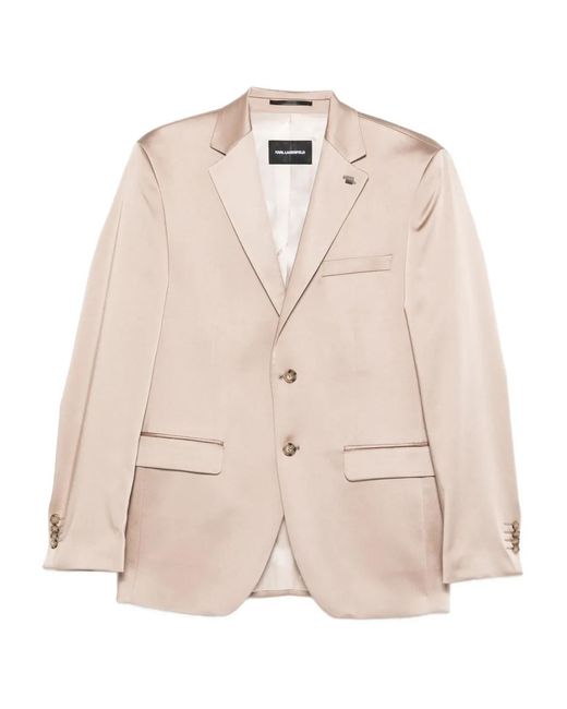 Karl Lagerfeld Natural Buttoned Blazer for men