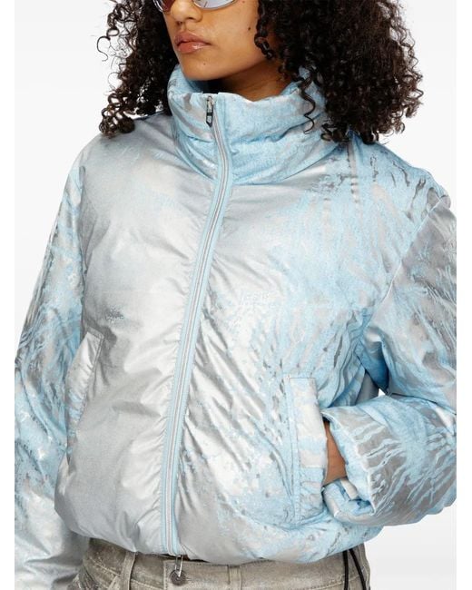 DIESEL Blue W-Himsy Puffer Jacket