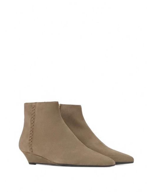 Castaner Brown Tina Wedge Ankle Boots