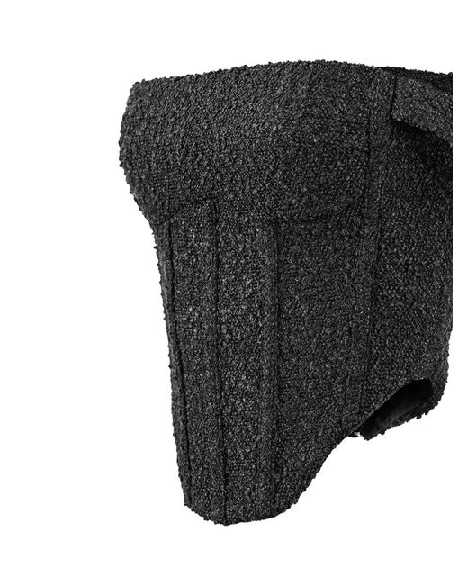 Manière De Voir Black Bonnie Boucle Bardot Corset Top