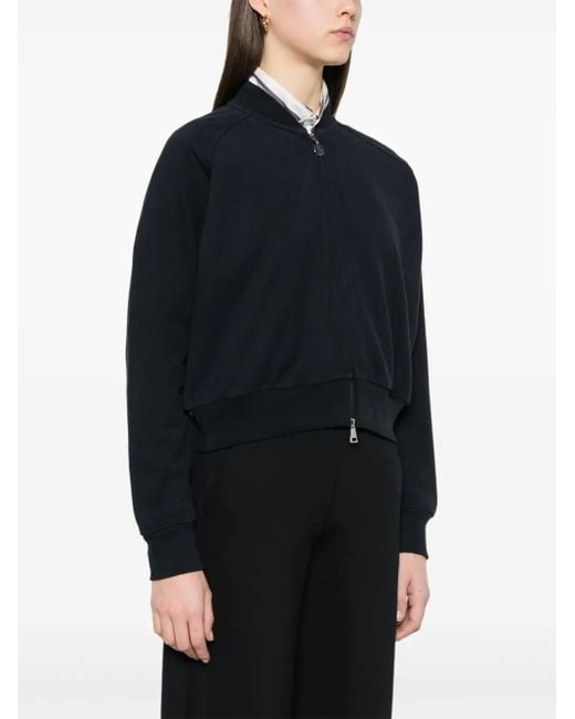 Moncler Black Cotton Bomber Jacket