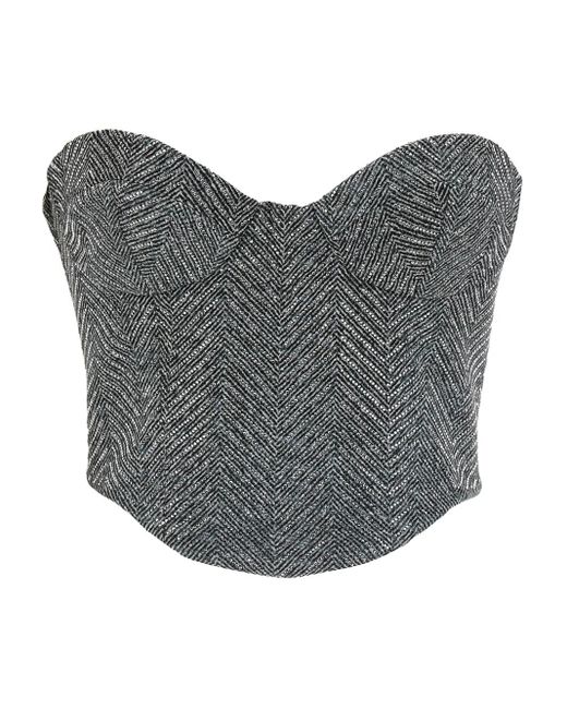 Haut Bustier À Motif De Chevrons Ermanno Scervino en coloris Gray