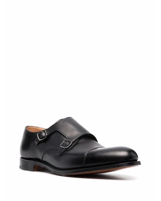 Church's Black Detroit Almond-Toe Monk Shoes for men