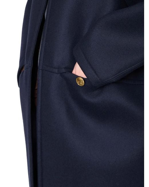 Kolor Blue Buttoned Welt-Pocket Coat