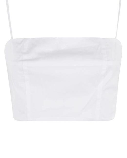 Staud White Federico Tank Top