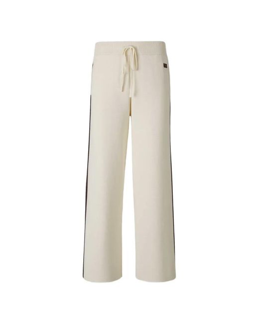 Wales Bonner White Pantalon De Jogging Tide À Bande Latérale Et Logo Brodé