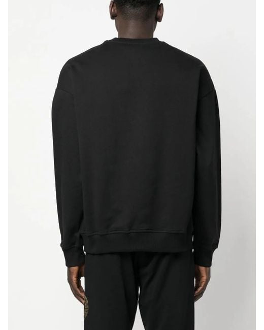 Just Cavalli Black Logo-Print Sweatshirt for men