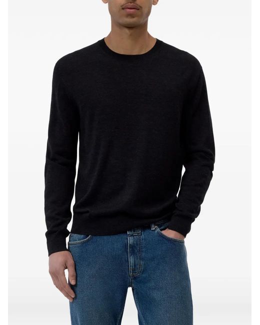 Closed Black Crew-Neck Sweater for men