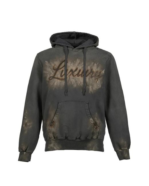 Doublet Gray Hoodie Luxury Mud Paint for men
