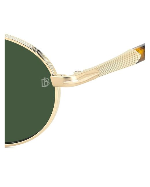 David Beckham Green Round-Frame Sunglasses for men