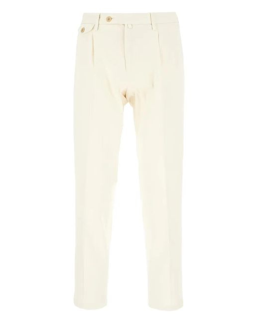 Briglia 1949 White Pleated Trousers for men