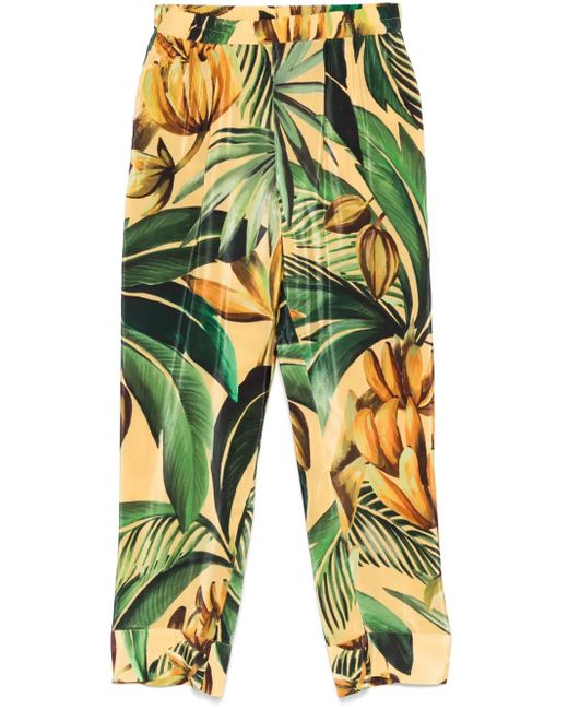 Farm Rio Yellow Straight-Leg Trousers