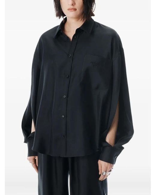 Camisa de manga con abertura Alexander Wang de color Black