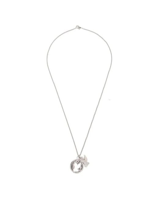 MASU White Angel Hole Coin Necklace