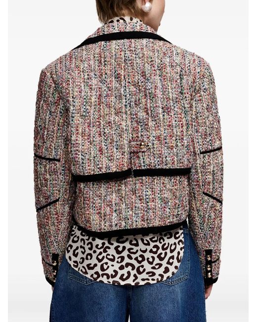 Essentiel Antwerp Natural Kira1 Quilted Double-Breasted Jacket