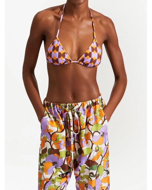 LaDoubleJ Red Haut De Bikini À Bonnets Triangles