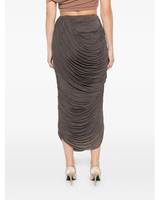 Magda Butrym Brown Ruched Skirt