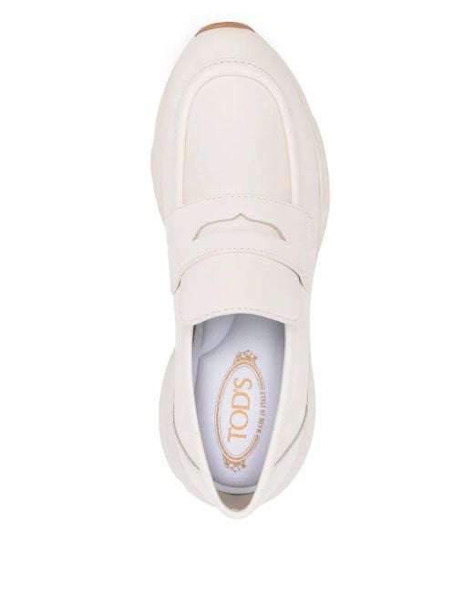 Tod's White Sporty Loafers