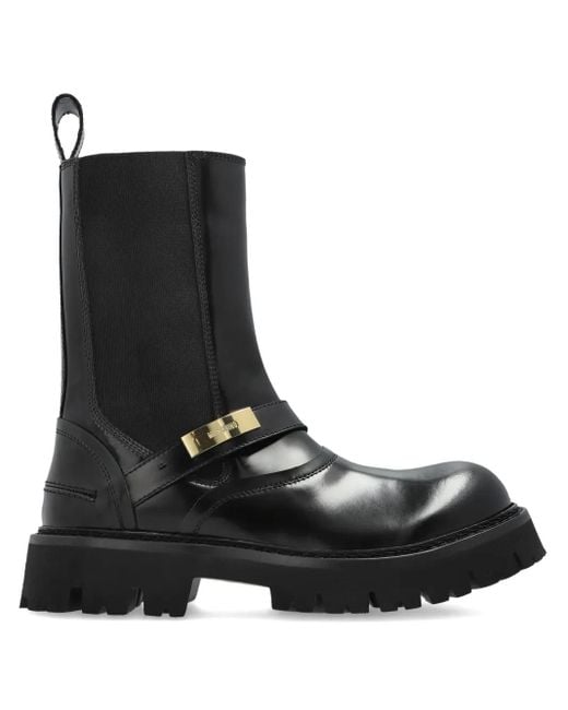 メンズ Moschino ストラップ チェルシーブーツ Black