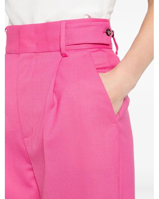 Alberta Ferretti Pink Cuffed Trousers