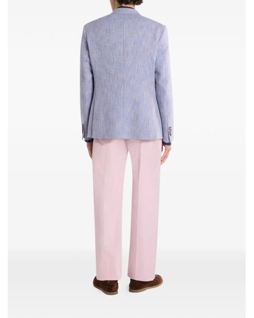 Etro Purple Single-Breasted Blazer for men