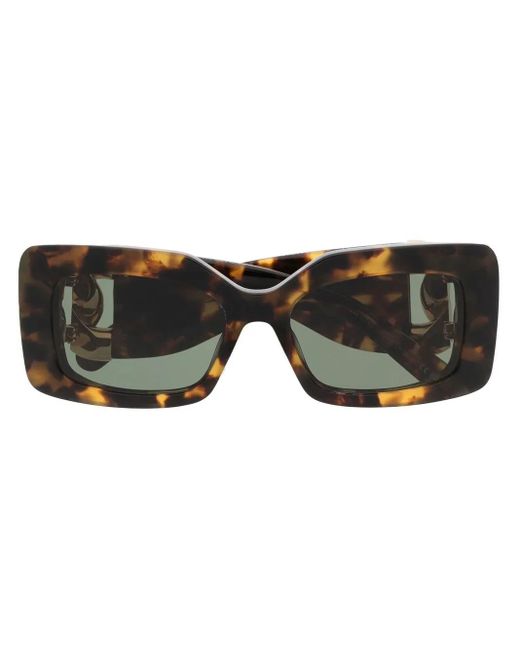 Stella McCartney Black Chain-Link Square-Frame Sunglasses