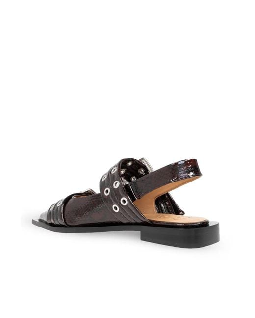 Ganni Brown Eco Leather Shoes