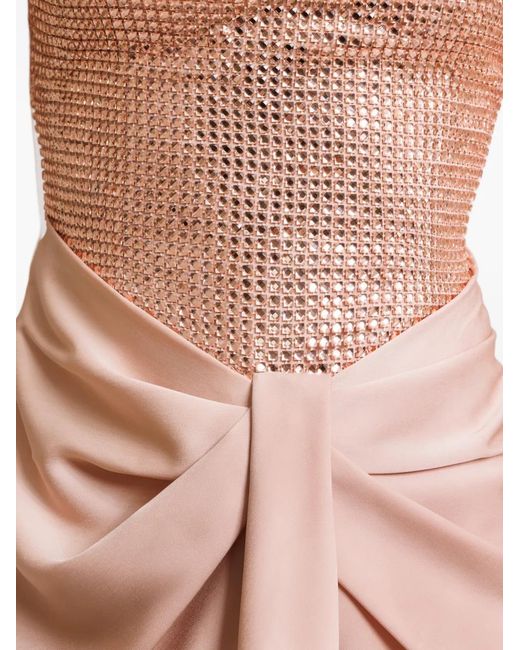 Gemy Maalouf Pink Strapless Long Bolero Dress
