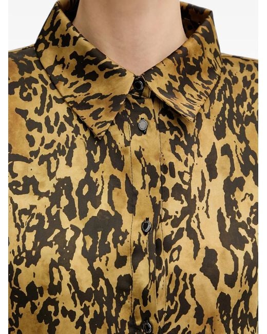 Morgan Natural Buttoned Patterned Shirt