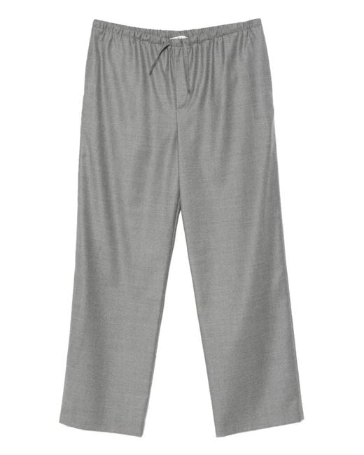 The Row Gray Wool Straight-Leg Trousers for men